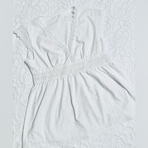 White Eyelet Lace Top